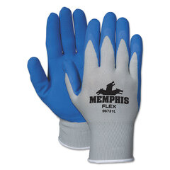 Memphis Glove Memphis Flex Seamless Nylon Knit Gloves, X-Large, Blue/Gray, Pair