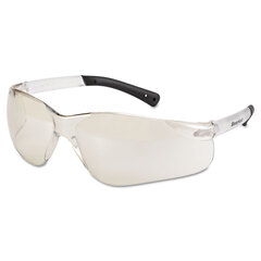 MCR Safety BearKat Safety Glasses, Frost Frame, Clear Mirror Lens, 12/Box
