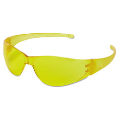 MCR Safety Checkmate Safety Glasses, Amber Temple, Amber Anti-Fog Lens