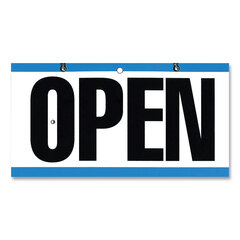 Cosco Open/Closed Outdoor Sign, 11.6 x 6, Blue/White/Black