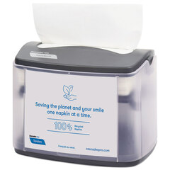 Cascades Pro Tandem Tabletop Napkin Dispenser, 6.1 x 8.16 x 6.3, Gray, 4/Carton