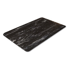 Crown Mats Cushion-Step Surface Mat, 36 x 60, Marbleized Rubber, Black