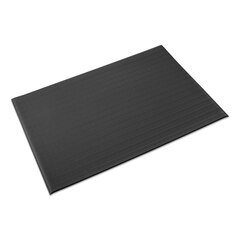 Crown Mats Ribbed Vinyl Anti-Fatigue Mat, 24 x 36, Black