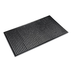 Crown Mats Safewalk-Light Drainage Safety Mat, Rubber, 36 x 60, Black
