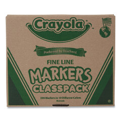 CYO588210 - Crayola® Fine Line 200-Count Classpack® Washable Marker