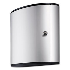Durable Office Products Locking Key Cabinet, 54-Key, Brushed Aluminum, Silver, 11.75 x 4.63 x 11