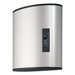 Durable Office Products Locking Key Cabinet, 36-Key, Brushed Aluminum, Silver, 11.75 x 4.63 x 11