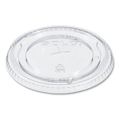 Dart PETE Flat Straw-Slot Cold Cup Lids, Fits 16 oz to 24 oz, Clear, 100/Pack, 10 Packs/Carton