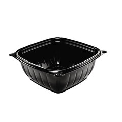 Dart PresentaBowls Pro Black Square Bowls, 12 oz, 5 x 5 x 2, Black, Plastic, 63/Bag, 8 Bags/Carton
