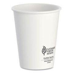 Dart Thermoguard Insulated Paper Hot Cups, 8 oz, White Sustainable Forest Print, 40/Pack