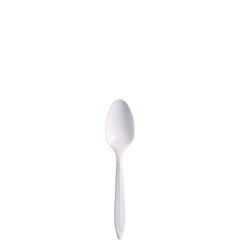 Dart Style Setter Mediumweight Plastic Teaspoons, White, 1000/Carton
