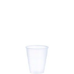 Dart High-Impact Polystyrene Cold Cups, 5 oz, Translucent, 100 Cups/Sleeve, 25 Sleeves/Carton
