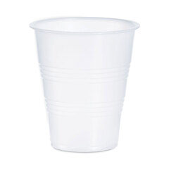 Dart High-Impact Polystyrene Cold Cups, 7 oz, Translucent, 100 Cups/Sleeve, 25 Sleeves/Carton