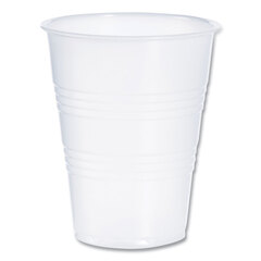 Dart High-Impact Polystyrene Cold Cups, 9 oz, Translucent, 100 Cups/Sleeve, 25 Sleeves/Carton
