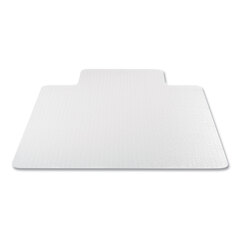 deflecto Antimicrobial Chair Mat, Medium Pile Carpet, 53 x 45, Lipped, Clear