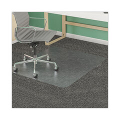 deflecto SuperMat Frequent Use Chair Mat, Med Pile Carpet, Roll, 45 x 53, Rectangular, Clear