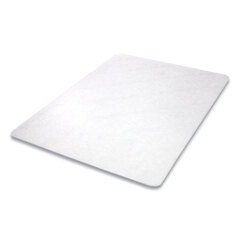 deflecto Antimicrobial Chair Mat, Medium Pile Carpet, 60 x 46, Rectangular, Clear