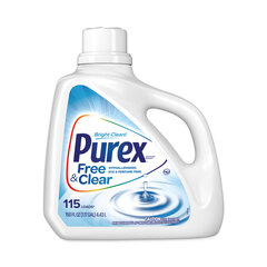 Dial Professional Free and Clear Liquid Laundry Detergent, Unscented, 150 oz Bottle, 4/Carton