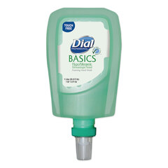 Dial Professional Basics Hypoallergenic Foaming Hand Wash Refill for FIT Touch Free Dispenser, Honeysuckle, 1 L, 3/Carton
