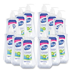 Dial Professional Antibacterial Liquid Hand Soap, White Tea Scent, 11 oz Pump Bottle, 12/Carton