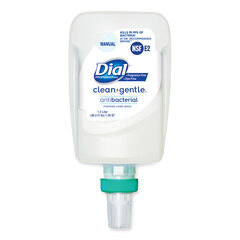Dial Professional Clean+Gentle Antibacterial Foaming Hand Wash Refill for FIT Manual Dispenser, Fragrance Free, 1.2 L, 3/Carton