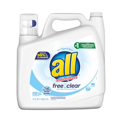 Sun Products Corporation Ultra Free Clear Liquid Detergent, Unscented, 141 oz Bottle, 4/Carton