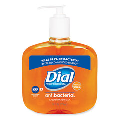 Dial Professional Antimicrobial Liquid Hand Soap, Gold, 16 oz.