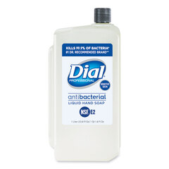 Dial Professional Antibacterial Liquid Hand Soap for Sensitive Skin Refill for 1 L Liquid Dispenser, Floral, 1 L, 8/Carton