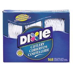 DXECM168 - Dixie® Combo Pack, Tray w/ White Plastic Utensils
