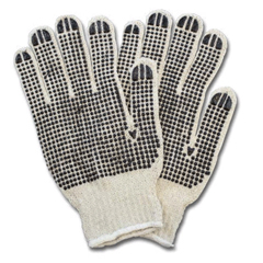 SFZGSBD-WN-2C-20 - Safety Zone - Cotton/Polyester Knit Gloves, PVC Dotted, Both Sides
