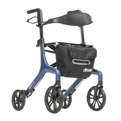 Drive Medical AeroWalk Ultra-Lite Rollator Rolling Walker, Blue