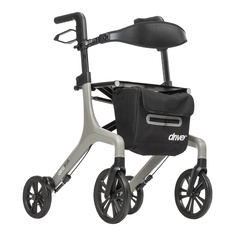 Drive Medical AeroWalk Ultra-Lite Rollator Rolling Walker, Grey