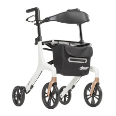 Drive Medical AeroWalk Ultra-Lite Rollator Rolling Walker, White