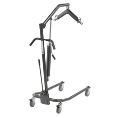 13023SV - Drive Medical - Hydraulic Patient Lift with Six Point Cradle, 5 Casters, Silver Vein
