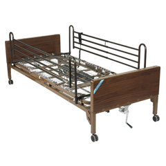 15030BV-FR - Drive Medical - Delta Ultra Light Semi Electric Hospital Bed with Full Rails