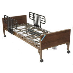 Drive Medical Delta Ultra Light Semi Electric Hospital Bed with Half Rails