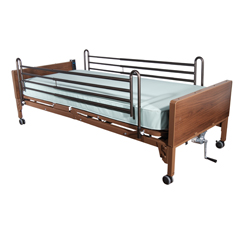 Drive Medical Delta Ultra Light Full Electric Hospital Bed with Full Rails and Innerspring Mattress