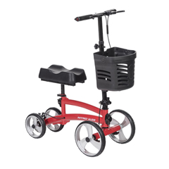 Drive Medical Nitro Glide Knee Walker Knee Scooter Crutch Alternative, Red