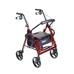 Drive Medical Duet Dual Function Transport Wheelchair Rollator Rolling ...