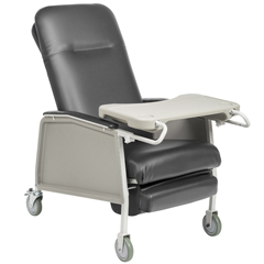 Drive Medical 3 Position Heavy Duty Bariatric Geri Chair Recliner, Charcoal