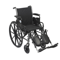 Drive Medical Cruiser III Light Weight Wheelchair with Flip Back Removable Arms, Desk Arms, Elevating Leg Rests, 20