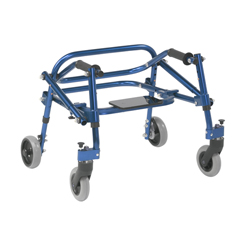 Drive Medical Nimbo 2G Lightweight Posterior Walker with Seat, Extra Small, Knight Blue