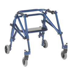 Drive Medical Nimbo 2G Lightweight Posterior Walker with Seat, Small, Knight Blue