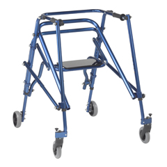 Drive Medical Nimbo 2G Lightweight Posterior Walker with Seat, Large, Knight Blue