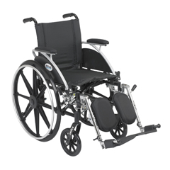Drive Medical Viper Wheelchair with Flip Back Removable Arms, Desk Arms, Elevating Leg Rests, 14