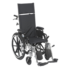 Drive Medical Viper Plus Light Weight Reclining Wheelchair with Elevating Leg Rests and Flip Back Detachable Arms, 14