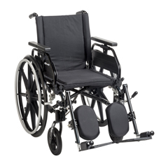 Drive Medical Viper Plus GT Wheelchair with Universal Armrests, Elevating Legrests, 18