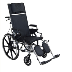 Drive Medical Viper Plus GT Full Reclining Wheelchair, Detachable Desk Arms, 20