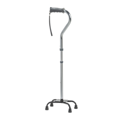 Drive Medical Folding Quad Cane, Small Base, Charcoal