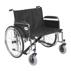 Drive Medical Sentra EC Heavy Duty Extra Wide Wheelchair, Detachable Full Arms, 28